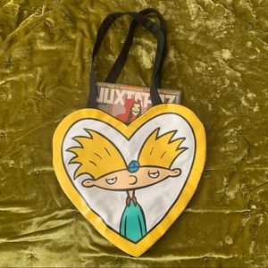 NEW Hey Arnold Locket Heart Shaped Tote Bag